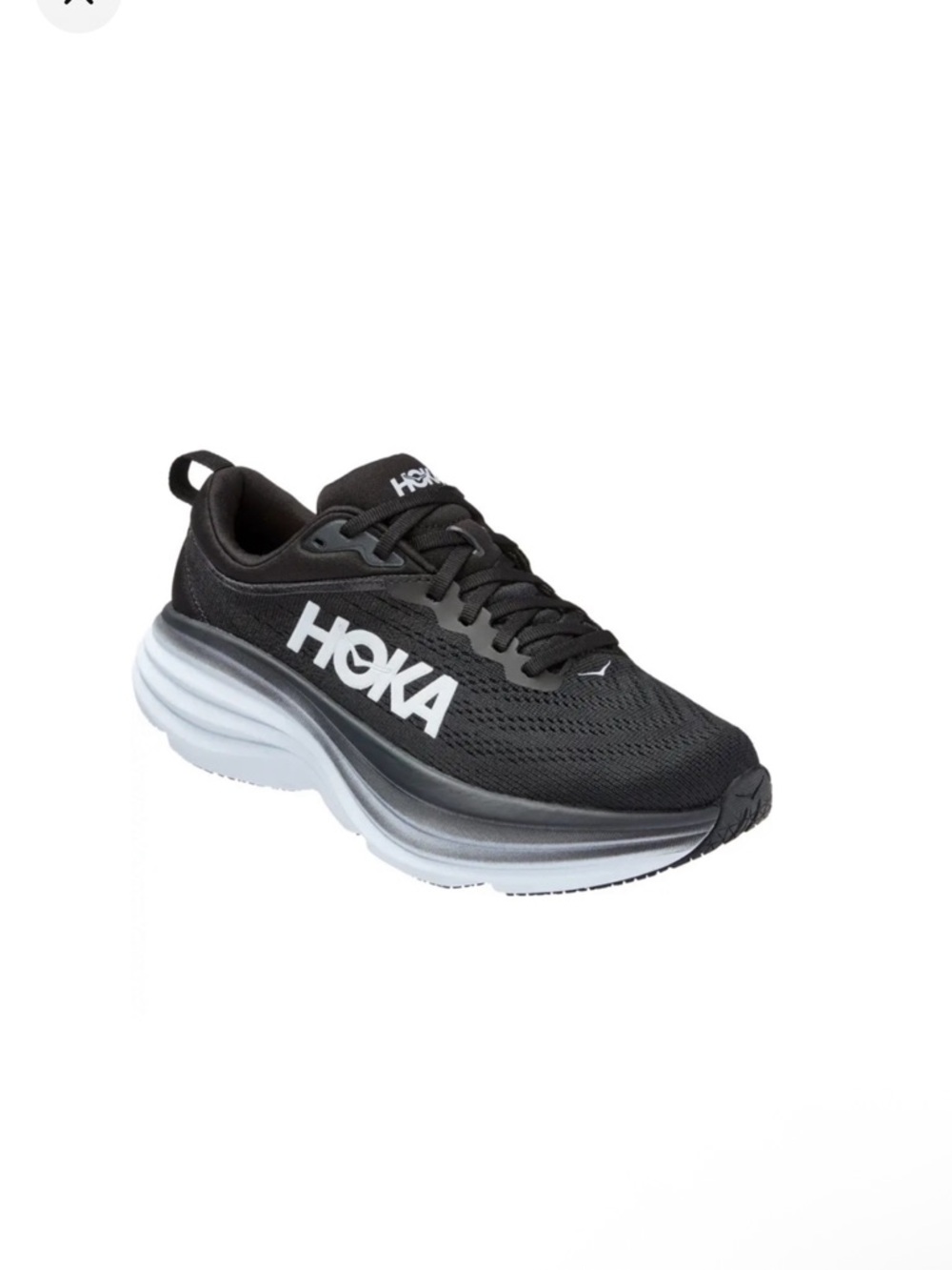 HOKA BONDI  8 Running black and white Shoe women size  5.5 new